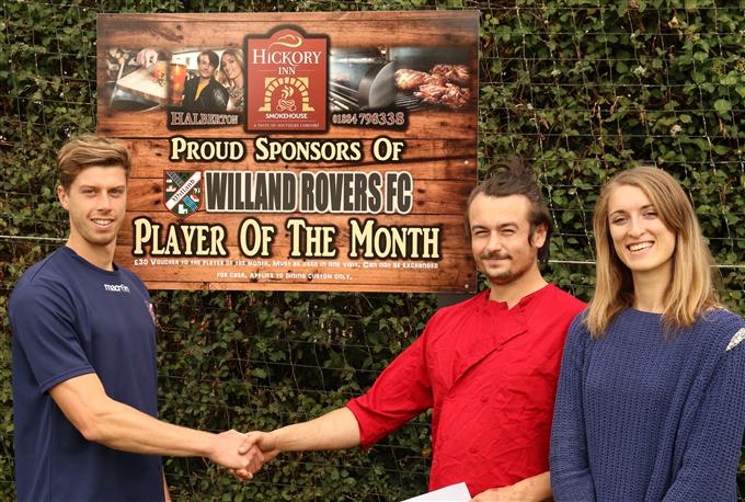 Adam Hill, Player of the Month for September