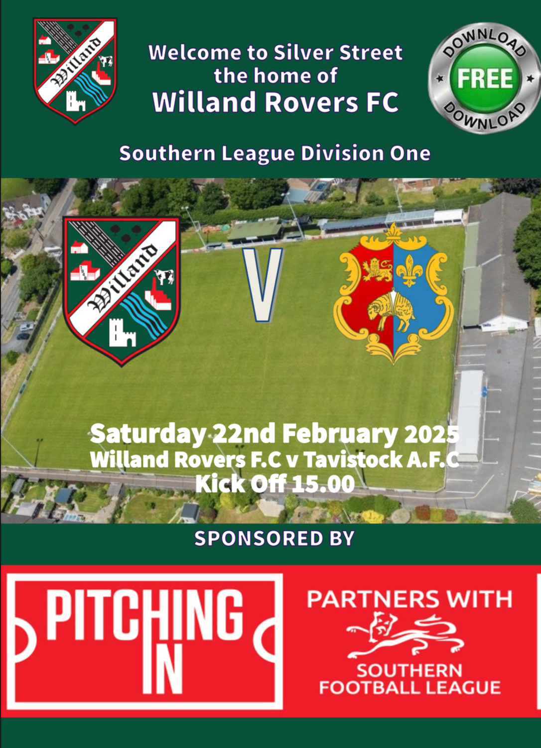 Download or View – Willand Rovers F.C v Tavistock A,F.C – Matchday Programme