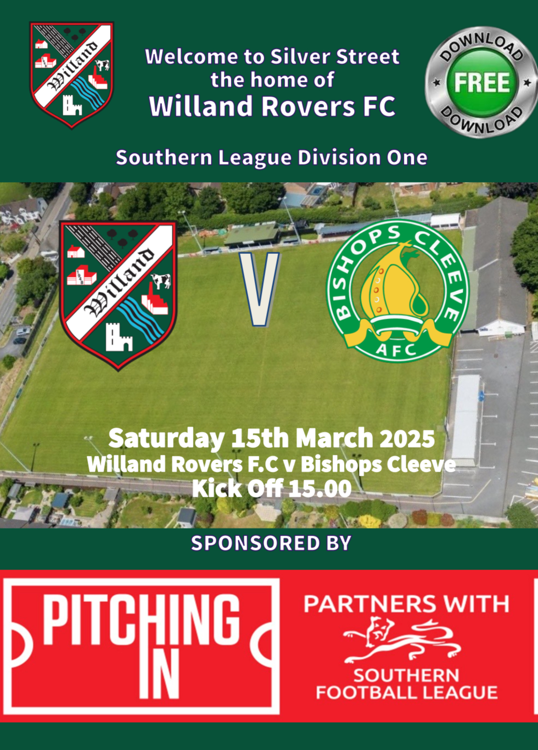 Download or View – Willand Rovers F.C v Bishops Cleeve A.F.C – Matchday Programme