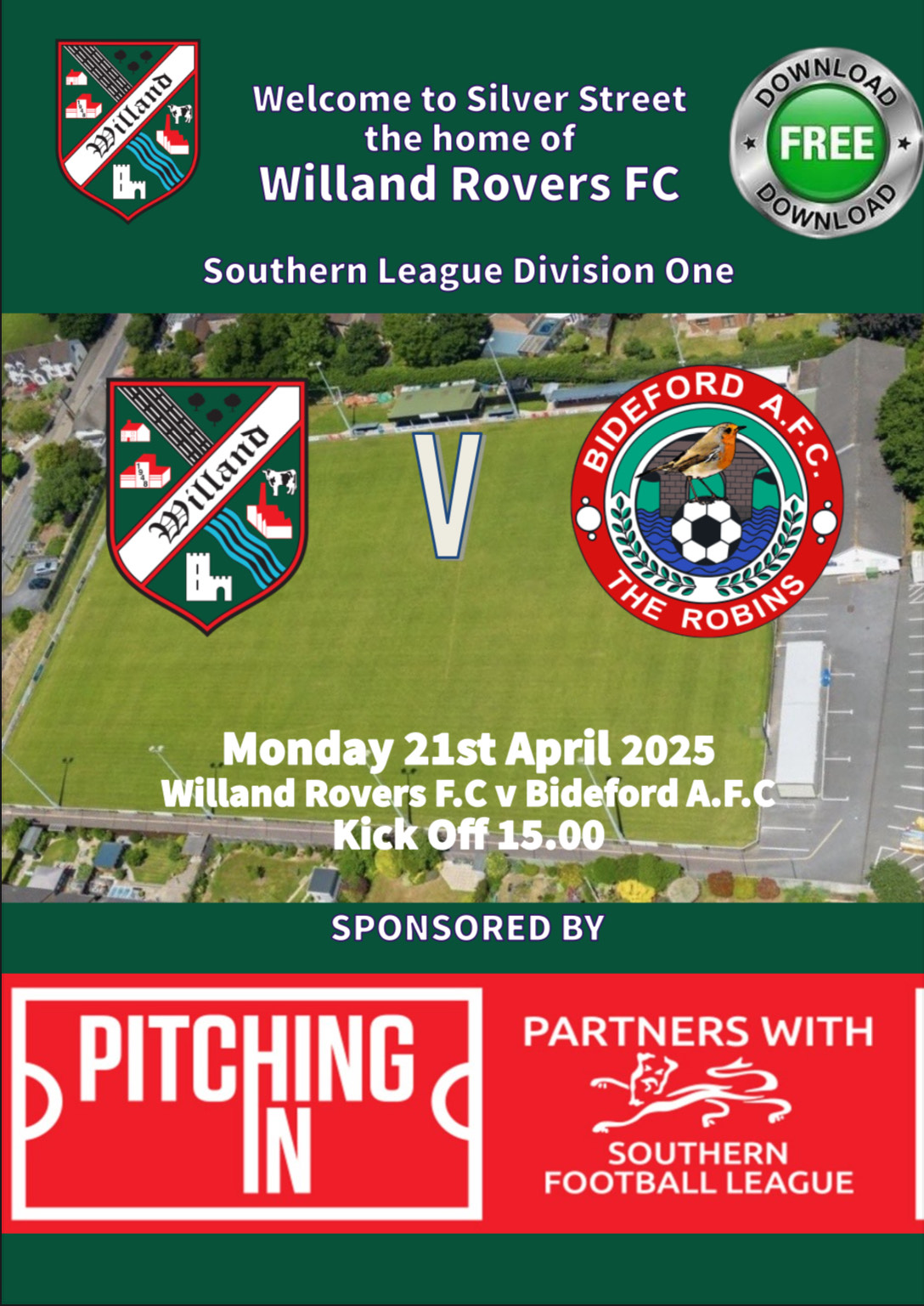 Download or View – Willand Rovers F.C v Bideford A.F.C – Matchday Programme