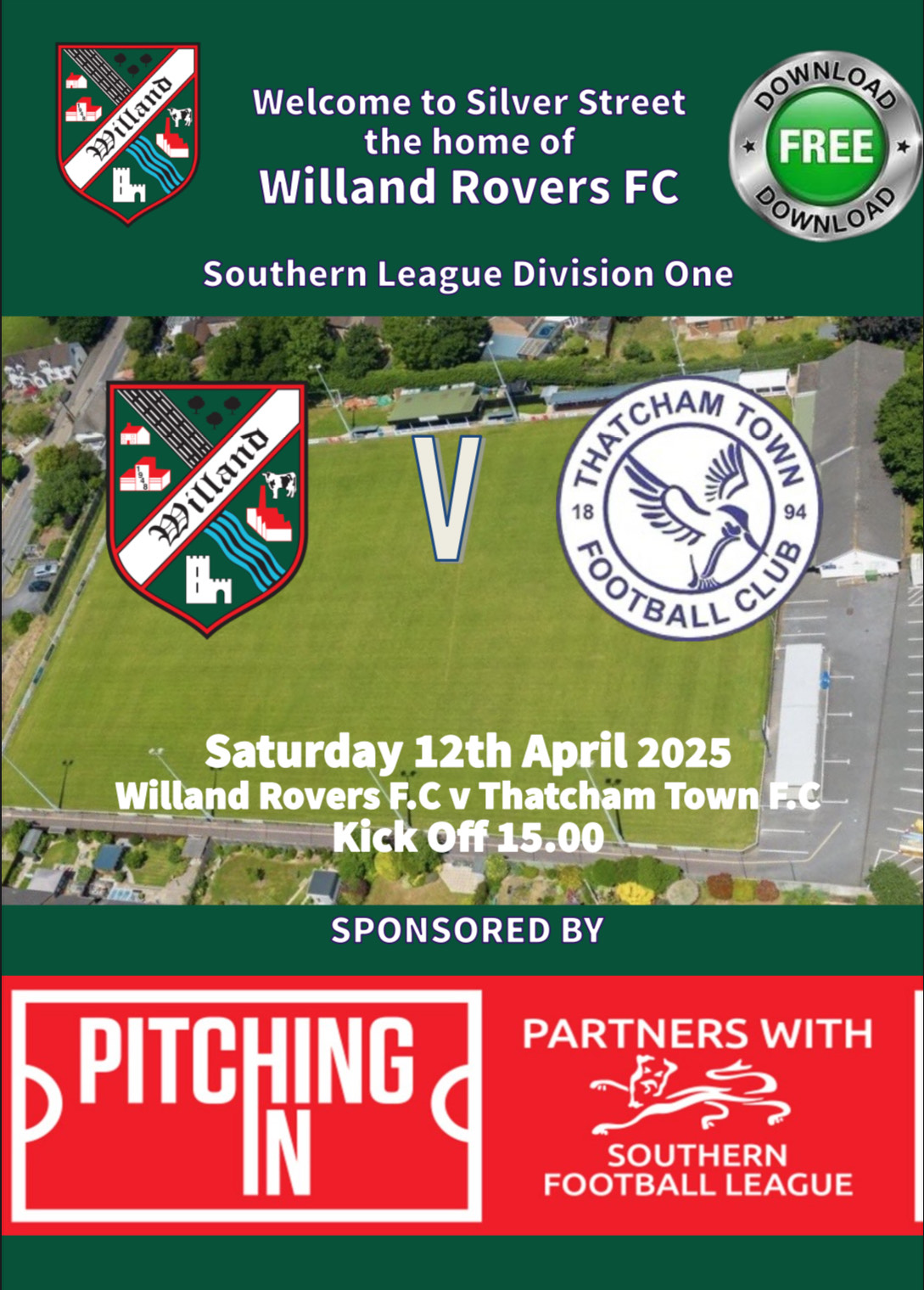 Download or View – Willand Rovers F.C v Thatcham Town F.C – Matchday Programme