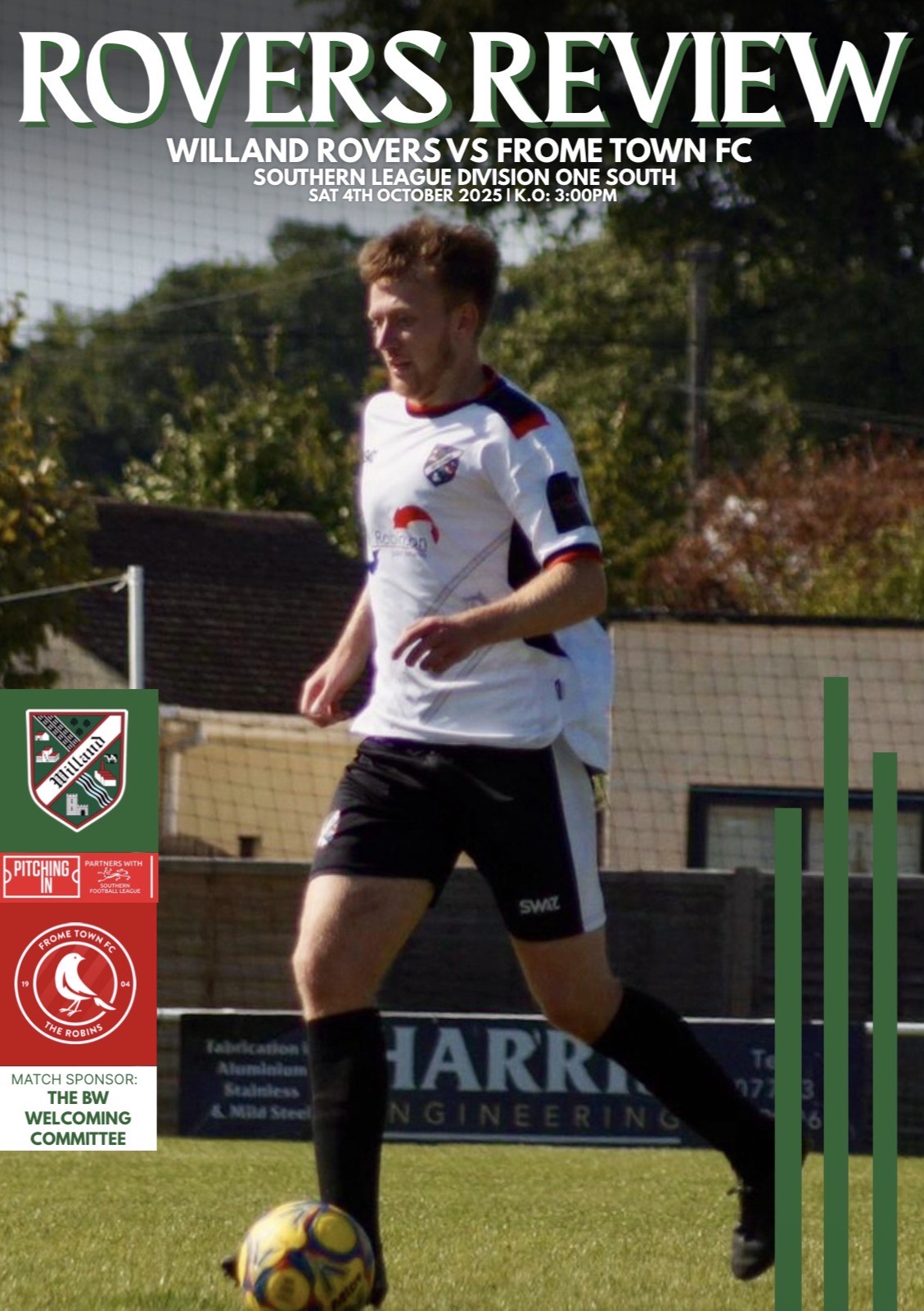Download or View – Willand Rovers F.C v Frome Town FC – Matchday Programme