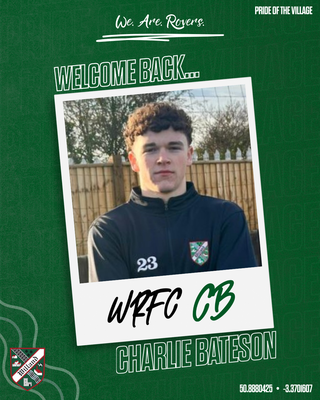 Charlie Bateson is back for 26/27