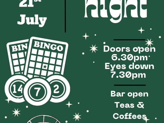 Bingo Tuesday 21st July