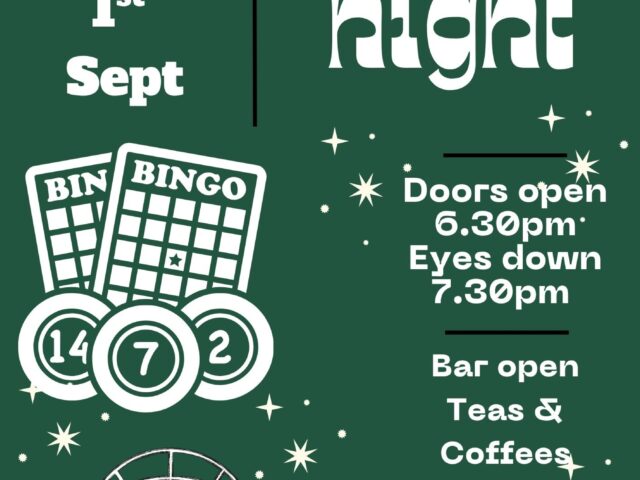 Bingo Tuesday 1st September