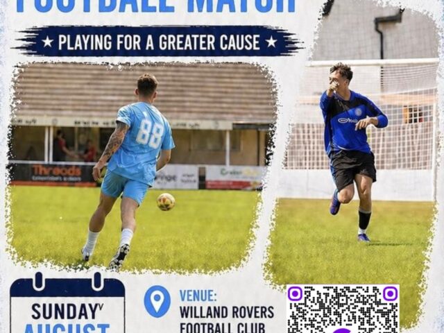 Charity match Sunday 30th August